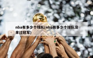 nba有多少个球队(nba有多少个球队没拿过冠军)